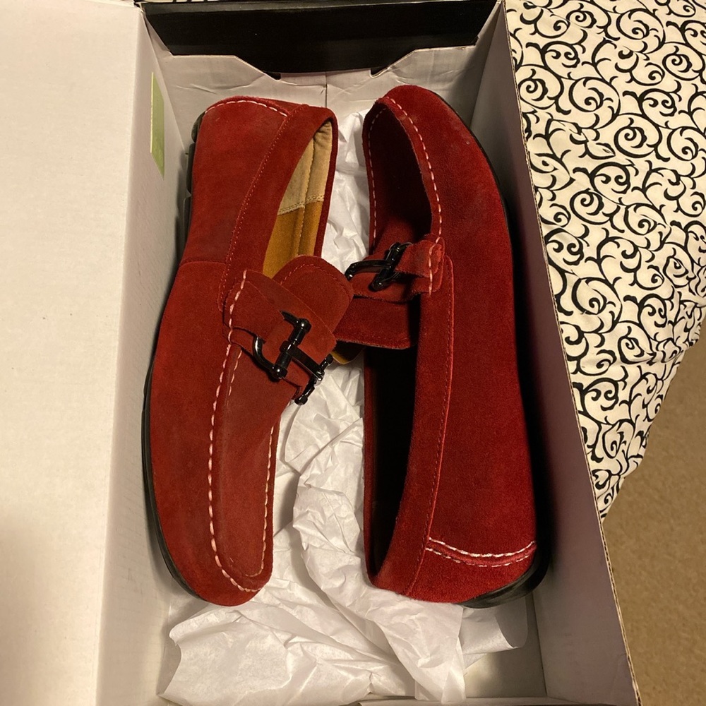 Brand New Alfani Red Loafers Size 9 In Box